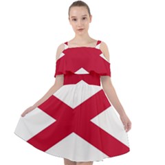 Anglo Irish Flag Cut Out Shoulders Chiffon Dress by tony4urban