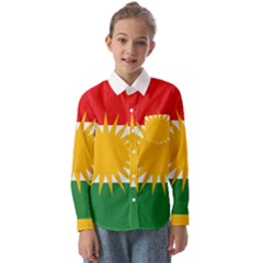 Kurdistan Flag Kids  Long Sleeve Shirt by tony4urban
