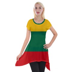 Lithuania Short Sleeve Side Drop Tunic by tony4urban
