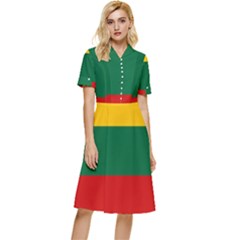 Lithuania Button Top Knee Length Dress by tony4urban