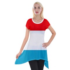 Luxembourg Short Sleeve Side Drop Tunic by tony4urban