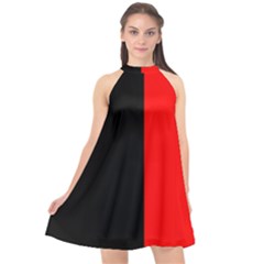 Namur Flag Halter Neckline Chiffon Dress  by tony4urban