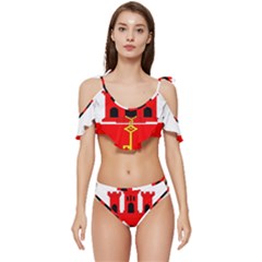 Gibraltar Ruffle Edge Tie Up Bikini Set	 by tony4urban