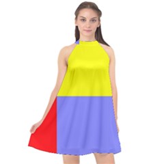 Nitriansky Flag Halter Neckline Chiffon Dress  by tony4urban