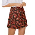 Ugly Open Mouth Graphic Motif Print Pattern Mini Front Wrap Skirt View3