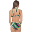 Pattern Abstract Geometric Design Double Strap Halter Bikini Set View2