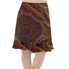 Fractal Pattern Geometric Pattern Fishtail Chiffon Skirt by danenraven