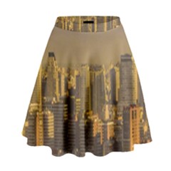 Buenos Aires City Aerial View002 High Waist Skirt by dflcprintsclothing