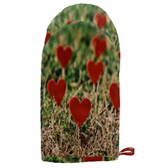 Valentine Day Heart Pattern Love Microwave Oven Glove by artworkshop