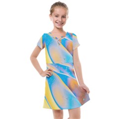 Water And Sunflower Oil Kids  Cross Web Dress by artworkshop