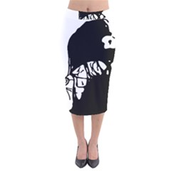 Mrn Velvet Midi Pencil Skirt by MRNStudios