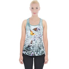 Monarch Butterfly Boho Mandala Wildflowers Piece Up Tank Top by NaturalDesign