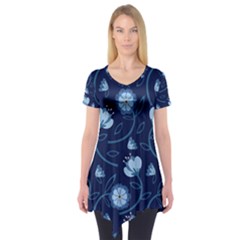 Flower Short Sleeve Tunic  by zappwaits