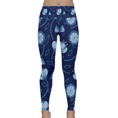 Flower Lightweight Velour Classic Yoga Leggings by zappwaits