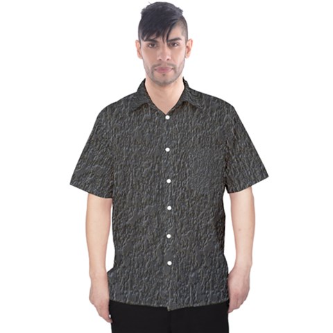 Black Wall Texture Men s Hawaii Shirt by artworkshop