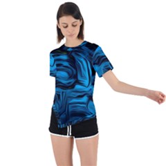 Texture Background Asymmetrical Short Sleeve Sports Tee by artworkshop