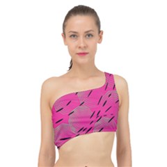 Background Pattern Texture Design Spliced Up Bikini Top  by Ravend