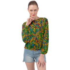Sugar Ornament Sweet Snack Banded Bottom Chiffon Top by Ravend