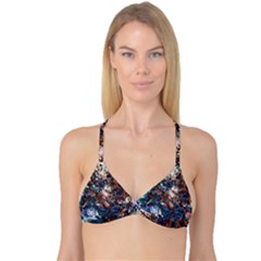 Brown Leaves Reversible Tri Bikini Top by DinkovaArt