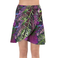 Leaves 21 Wrap Front Skirt by DinkovaArt