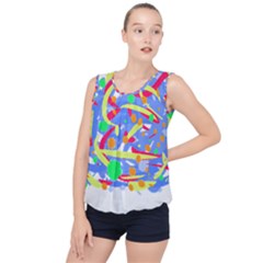 Abstact Pattern T- Shirt Abstact Pattern T- Shirt Bubble Hem Chiffon Tank Top by maxcute
