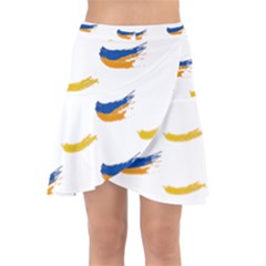 Abstract Paint Pattern T- Shirt Abstract Paint Pattern T- Shirt Wrap Front Skirt by maxcute