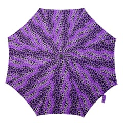 Purple Leopard  Hook Handle Umbrellas (large) by DinkovaArt