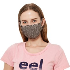 Brown Leopard Pattern Crease Cloth Face Mask (adult) by DinkovaArt
