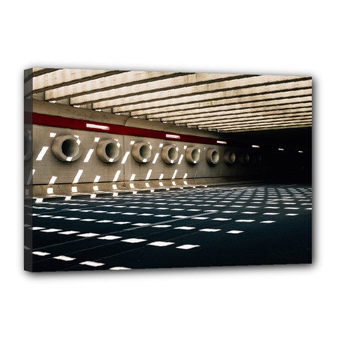 Dark Tunnels Within A Tunnel Canvas 18  X 12  (stretched) by artworkshop
