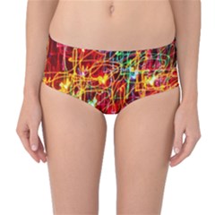 Design Art Pattern Mid-waist Bikini Bottoms by artworkshop