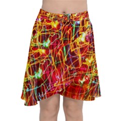 Design Art Pattern Chiffon Wrap Front Skirt by artworkshop
