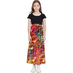 Design Art Pattern Kids  Flared Maxi Skirt by artworkshop