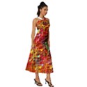Design Art Pattern Sleeveless Cross Front Cocktail Midi Chiffon Dress View3
