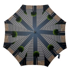 Exterior-building-pattern Hook Handle Umbrellas (large) by artworkshop