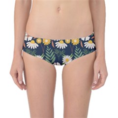 Flower Grey Pattern Floral Classic Bikini Bottoms by Dutashop