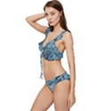 Texture Reef Pattern Low Cut Ruffle Edge Bikini Set View2