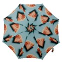 Watermelon Against Blue Surface Pattern Hook Handle Umbrellas (Large) View1