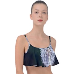White Flower Frill Bikini Top by artworkshop