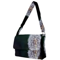 White Flower Full Print Messenger Bag (l) by artworkshop