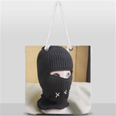Ski Mask  Full Print Rope Handle Tote (large) by Holyville