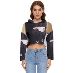 Ski Mask  Women s Lightweight Cropped Hoodie by Holyville