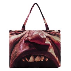 Scary Man Closeup Portrait Illustration Medium Tote Bag by dflcprintsclothing