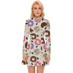 Donuts! Long Sleeve Velour Longline Dress by fructosebat