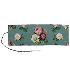 Victorian Floral Roll Up Canvas Pencil Holder (m) by fructosebat