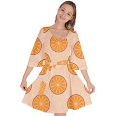 Orange Slices! Velour Kimono Dress by fructosebat