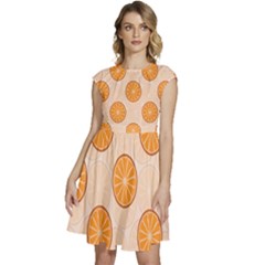 Orange Slices! Cap Sleeve High Waist Dress by fructosebat