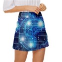 Artificial Intelligence Brain Think Art Mini Front Wrap Skirt View3
