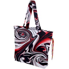 Modern Art Design Fantasy Surreal Drawstring Tote Bag by Ravend