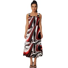 Modern Art Design Fantasy Surreal Square Neckline Tiered Midi Dress by Ravend
