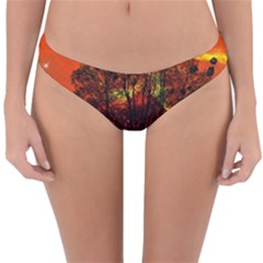 Space Nature Fantasy Trees Reversible Hipster Bikini Bottoms by Ravend
